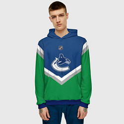 Толстовка-худи мужская NHL: Vancouver Canucks, цвет: 3D-синий — фото 2