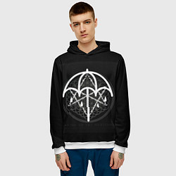 Толстовка-худи мужская BMTH: Rain Symbol, цвет: 3D-белый — фото 2
