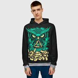 Толстовка-худи мужская Bring Me The Horizon: Owl, цвет: 3D-меланж — фото 2