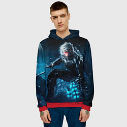 Толстовка-худи мужская Metal gear solid 4, цвет: 3D-красный — фото 2