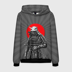 Толстовка-худи мужская Мертвый самурай цвета 3D-черный — фото 1