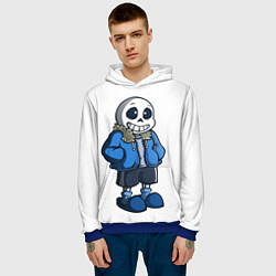 Толстовка-худи мужская Undertale, цвет: 3D-синий — фото 2