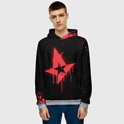 Толстовка-худи мужская Astralis: Black collection, цвет: 3D-меланж — фото 2