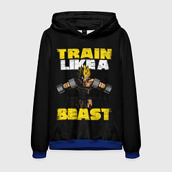 Толстовка-худи мужская Train Like a Beast, цвет: 3D-синий