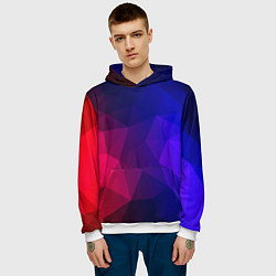 Толстовка-худи мужская Red&Blue, цвет: 3D-белый — фото 2
