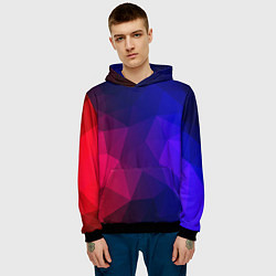 Толстовка-худи мужская Red&Blue, цвет: 3D-черный — фото 2