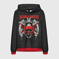 Толстовка-худи мужская Megadeth: Blooded Skull, цвет: 3D-красный