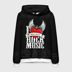 Мужская толстовка I Love Rock Music