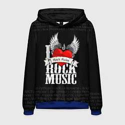 Мужская толстовка I Love Rock Music