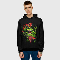 Толстовка-худи мужская Slayer Slimer, цвет: 3D-черный — фото 2