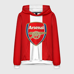 Толстовка-худи мужская Arsenal FC: Red line, цвет: 3D-белый