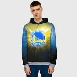 Толстовка-худи мужская Golden State Warriors 4, цвет: 3D-меланж — фото 2