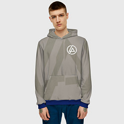 Толстовка-худи мужская Linkin Park: Grey style, цвет: 3D-синий — фото 2