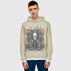 Толстовка-худи мужская Pantera: Wild Goat, цвет: 3D-белый — фото 2