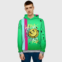 Толстовка-худи мужская Blink 182, цвет: 3D-меланж — фото 2