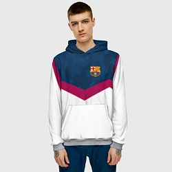 Толстовка-худи мужская Barcelona FC: Sport, цвет: 3D-меланж — фото 2