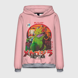 Толстовка-худи мужская Godzilla Reptar, цвет: 3D-меланж