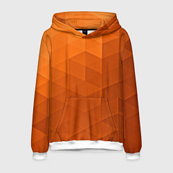 Толстовка-худи мужская Orange abstraction, цвет: 3D-белый