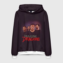 Толстовка-худи мужская Группа Imagine Dragons, цвет: 3D-белый