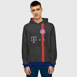 Толстовка-худи мужская Bayern FC: Black 2018, цвет: 3D-синий — фото 2