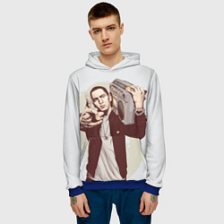 Толстовка-худи мужская Eminem: Street Music, цвет: 3D-синий — фото 2