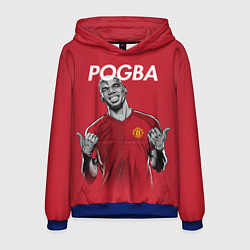 Толстовка-худи мужская FC MU: Pogba, цвет: 3D-синий
