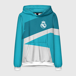 Толстовка-худи мужская FC Real Madrid: Sport Geometry, цвет: 3D-белый