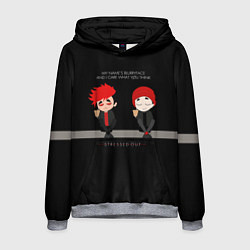 Толстовка-худи мужская 21 Pilots: Stressed Out, цвет: 3D-меланж