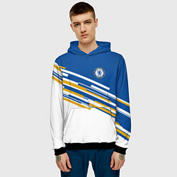 Толстовка-худи мужская FC Chelsea: Colour Line, цвет: 3D-черный — фото 2