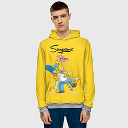 Толстовка-худи мужская Simpsons Family, цвет: 3D-меланж — фото 2