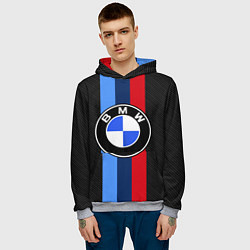Толстовка-худи мужская BMW SPORT, цвет: 3D-меланж — фото 2