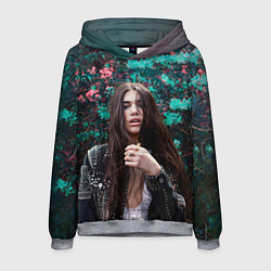 Толстовка-худи мужская Dua Lipa: Floral, цвет: 3D-меланж