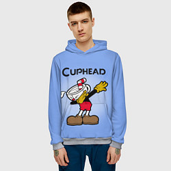 Толстовка-худи мужская Cuphead Dab, цвет: 3D-меланж — фото 2