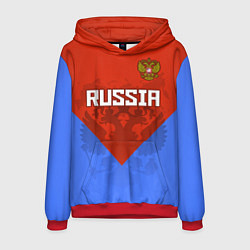 Толстовка-худи мужская Russia Red & Blue, цвет: 3D-красный