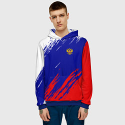 Толстовка-худи мужская RUSSIA SPORT, цвет: 3D-синий — фото 2