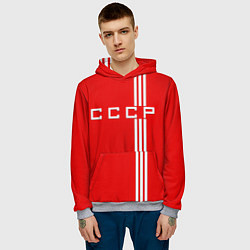 Толстовка-худи мужская Cборная СССР, цвет: 3D-меланж — фото 2