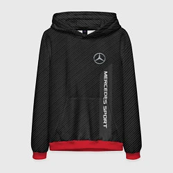 Толстовка-худи мужская Mercedes AMG: Sport Line, цвет: 3D-красный