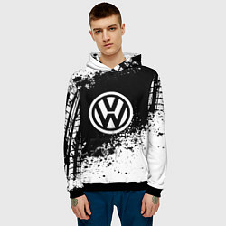 Толстовка-худи мужская Volkswagen: Black Spray, цвет: 3D-черный — фото 2
