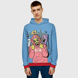 Толстовка-худи мужская Mnogoznaal, цвет: 3D-красный — фото 2