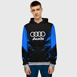 Толстовка-худи мужская Audi: Blue Anger, цвет: 3D-меланж — фото 2