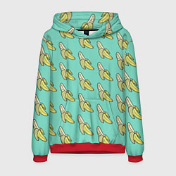 Толстовка-худи мужская Любитель бананов, цвет: 3D-красный