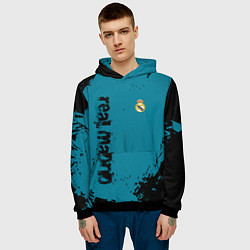 Толстовка-худи мужская Real madrid - grange style, цвет: 3D-черный — фото 2