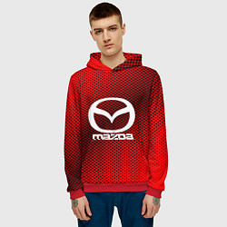 Толстовка-худи мужская Mazda: Red Carbon, цвет: 3D-красный — фото 2