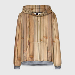 Толстовка-худи мужская Деревянная обшивка, цвет: 3D-меланж