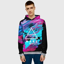 Толстовка-худи мужская 30 STM: Neon Colours, цвет: 3D-меланж — фото 2