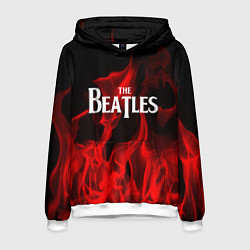Толстовка-худи мужская The Beatles: Red Flame, цвет: 3D-белый