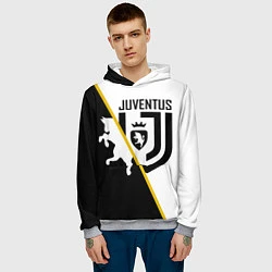 Толстовка-худи мужская FC Juventus: Football Point, цвет: 3D-меланж — фото 2