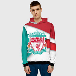 Толстовка-худи мужская FC Liverpool, цвет: 3D-черный — фото 2