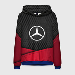 Толстовка-худи мужская Mercedes Benz: Grey Carbon, цвет: 3D-синий