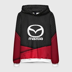 Толстовка-худи мужская Mazda: Grey Carbon, цвет: 3D-белый
